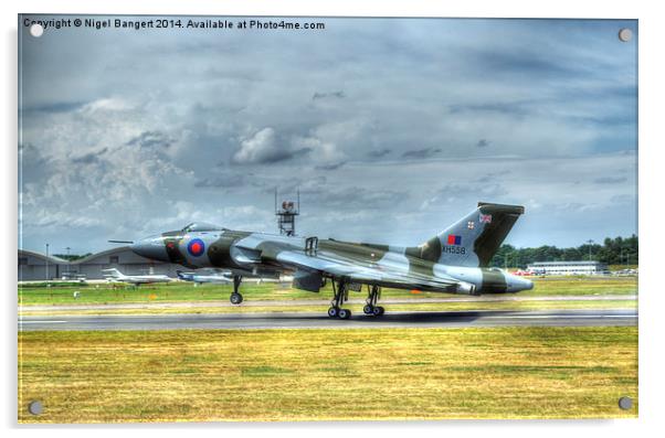  Avro Vulcan XH558 Acrylic by Nigel Bangert