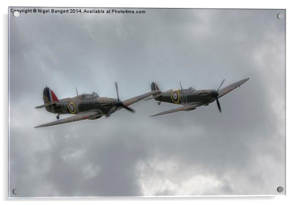  Mk1 Spitfire and Hurricane Acrylic by Nigel Bangert