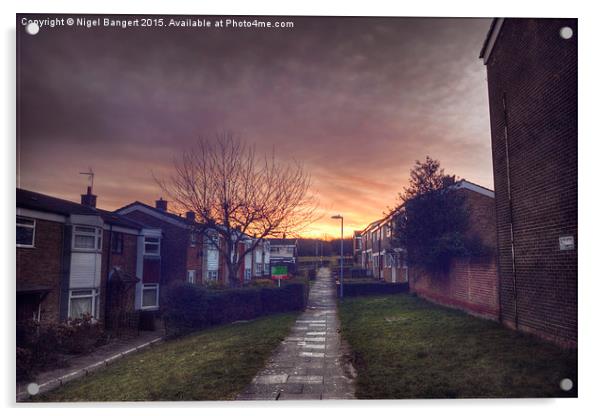  Sunrise in Harlow Acrylic by Nigel Bangert