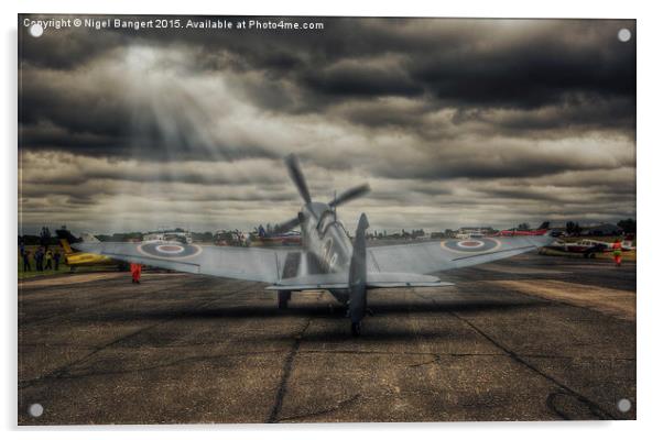  Reconnaissance Spitfire Take-Off Acrylic by Nigel Bangert