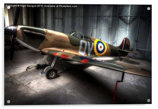  Spitfire Mk 1 Acrylic by Nigel Bangert