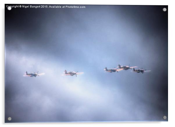  Battle of Britain Memorial Flight Acrylic by Nigel Bangert