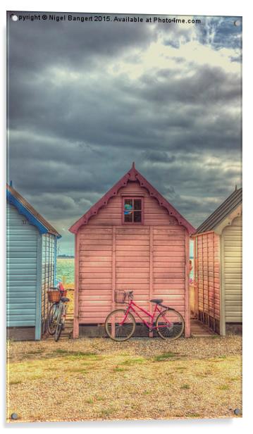  Beach Huts at Mersea Island Acrylic by Nigel Bangert