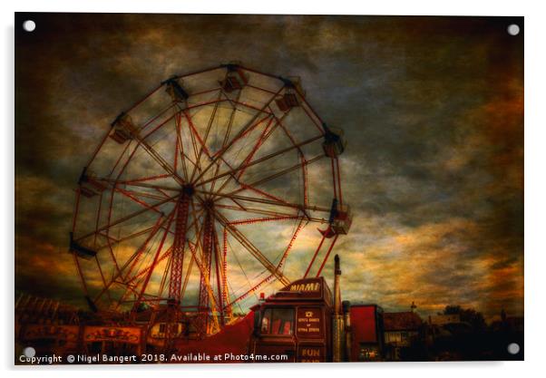 Ferris Wheel Acrylic by Nigel Bangert