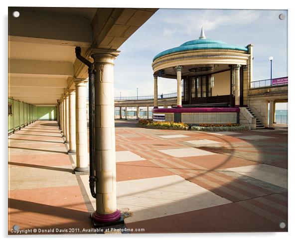 The Bandstand Awaits Acrylic by Donald Davis