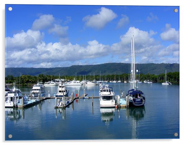 Harbour at Port Douglas, Queensland Acrylic by Ali Kernick