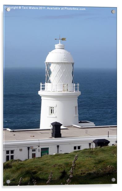 Pendeen Watch Lighthouse Acrylic by Terri Waters