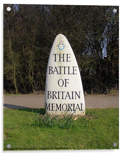 Battle of Britain Memorial, Capel-le-Ferne Acrylic by Terri Waters
