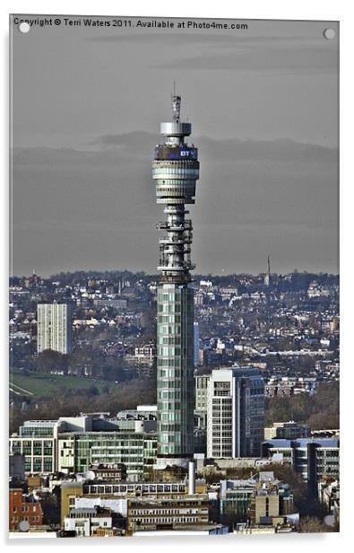 The Post Office Tower London Acrylic by Terri Waters