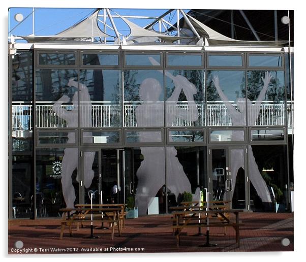 Hampshire County Cricket Club Pavilion Etchings Acrylic by Terri Waters