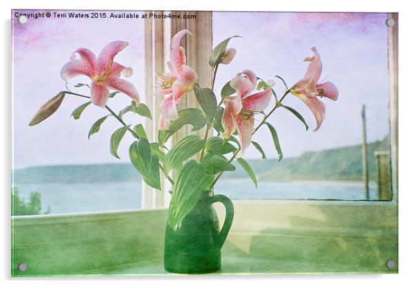 Seaside Lilies  Acrylic by Terri Waters