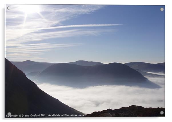 Buttermere Cloud Inversion Acrylic by DEE- Diana Cosford