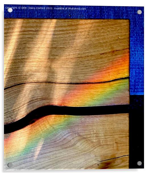 Rainbow Prism reflection Acrylic by DEE- Diana Cosford