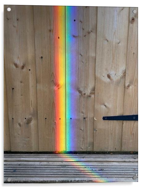 Straight Up prism-lit door. Acrylic by DEE- Diana Cosford