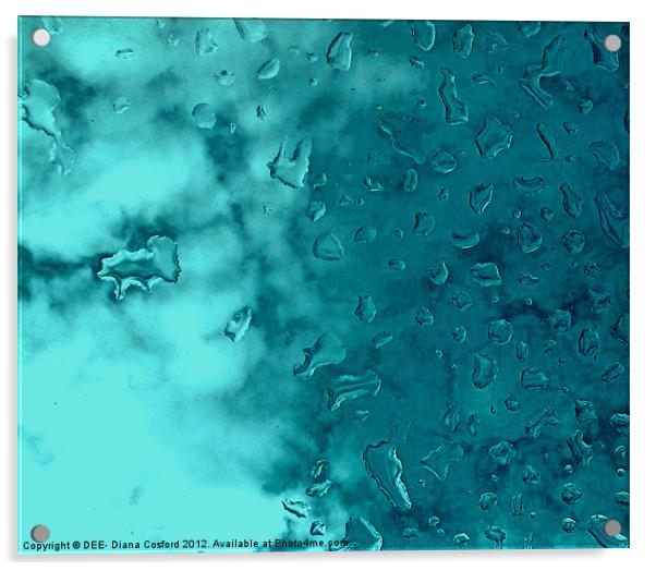 Raindrops on sunroof of car Acrylic by DEE- Diana Cosford
