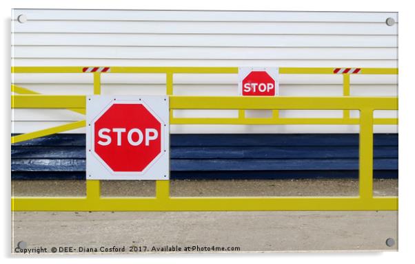 Going Nowhere Lifeboat Stop Notices to all Acrylic by DEE- Diana Cosford
