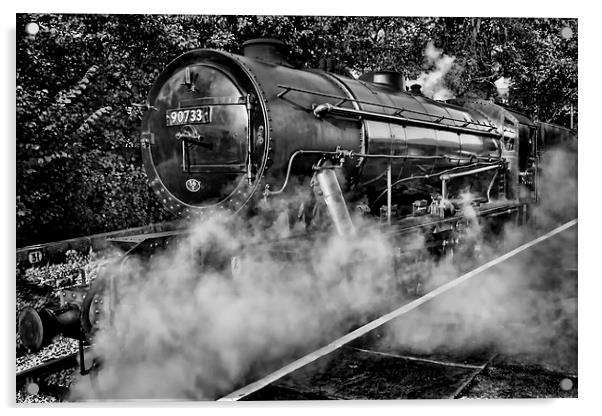 Austerity Class Engine in Mono Acrylic by Colin Metcalf