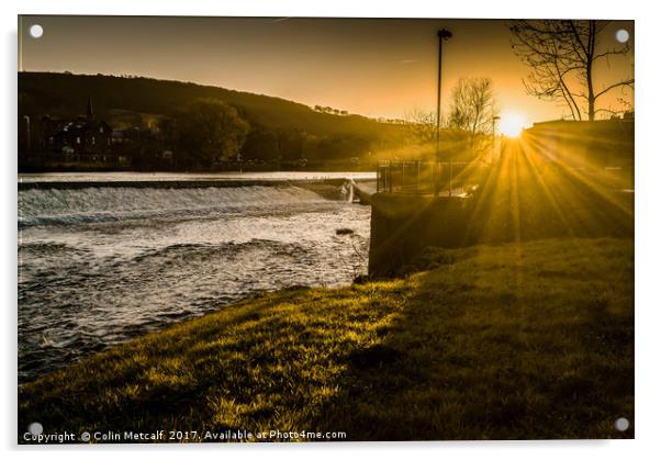 Late sun in Otley Acrylic by Colin Metcalf