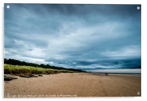 Alnmouth Beach. Acrylic by Colin Metcalf