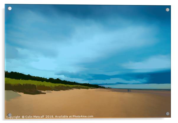 Alnmouth Beach. Acrylic by Colin Metcalf