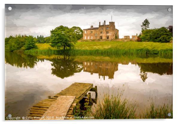 Ripley Castle Acrylic by Colin Metcalf