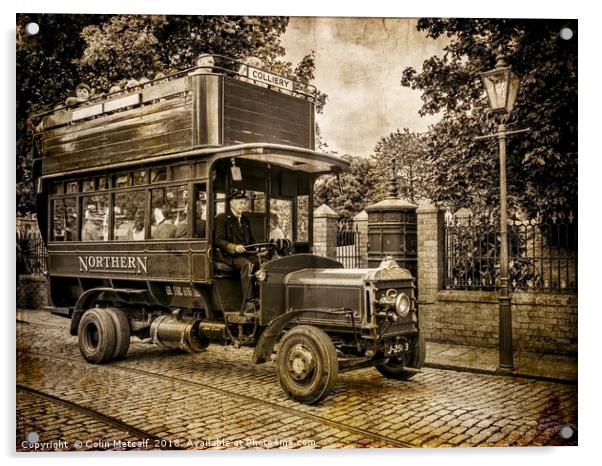 Nostalgic Journey Aboard Daimler Omnibus Acrylic by Colin Metcalf