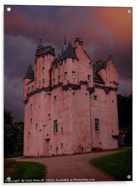 Craigievar Castle Acrylic by Colin Metcalf