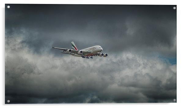 Airbus A380 Acrylic by Geo Harris