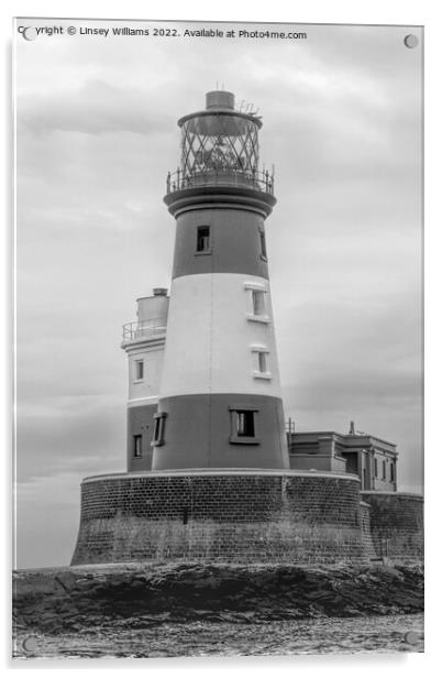 Longstone Lighthouse Acrylic by Linsey Williams