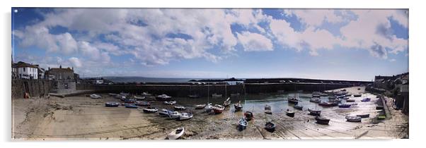 Mousehole Panorama 2 Acrylic by Linsey Williams