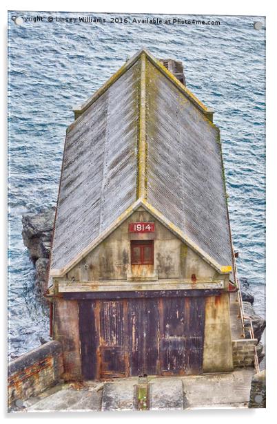 The Old Lizard Point Lifeboat Station, Cornwall Acrylic by Linsey Williams