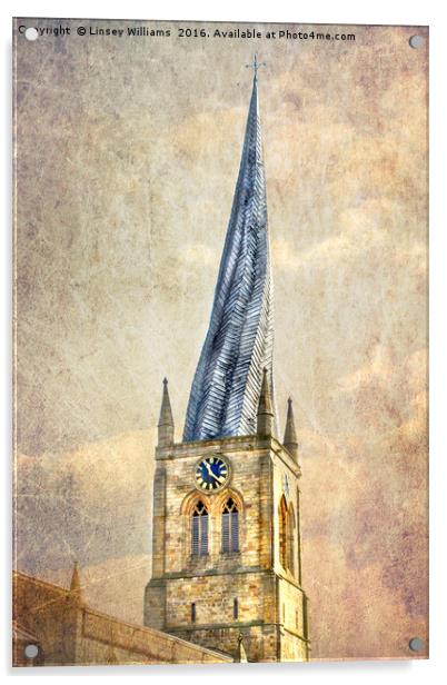 Chesterfield Church Spire Acrylic by Linsey Williams