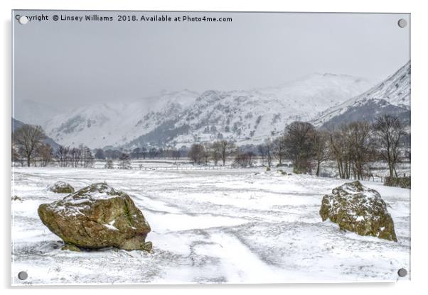 Cumbrian Winter Acrylic by Linsey Williams