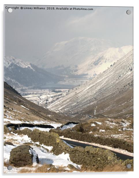 Kirkstone Pass to Brotherswater Acrylic by Linsey Williams