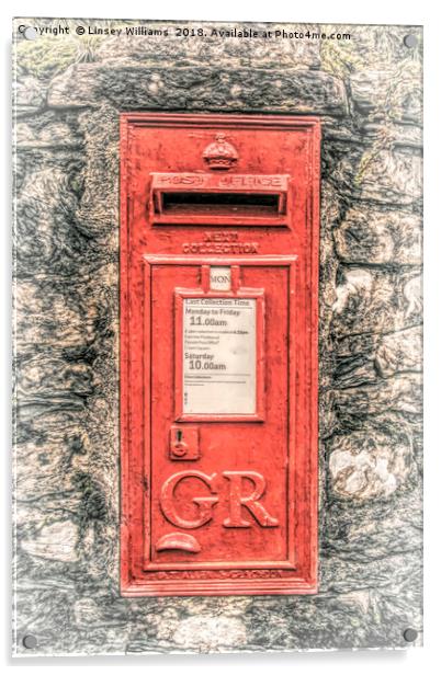 Vintage Post Box Acrylic by Linsey Williams