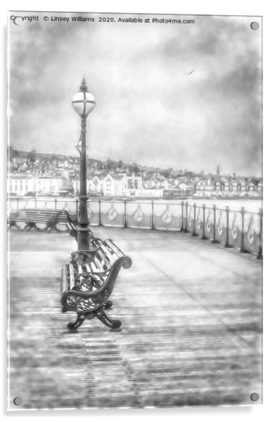 Swanage Pier Acrylic by Linsey Williams