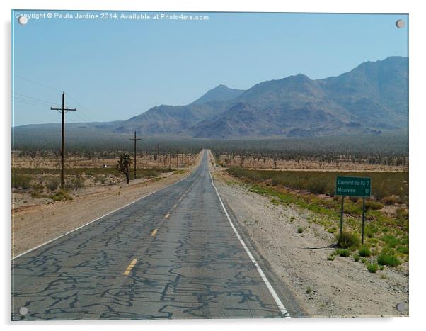  Road to the Grand Canyon - California Acrylic by Paula Jardine