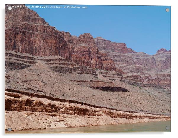 Base of the Grand Canyon - Colorado River Acrylic by Paula Jardine