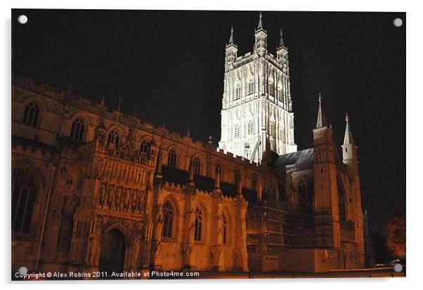 Gloucester Cathedral Acrylic by Alex Robins