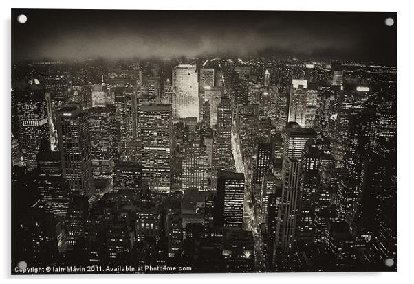 New York Vista Acrylic by Iain Mavin