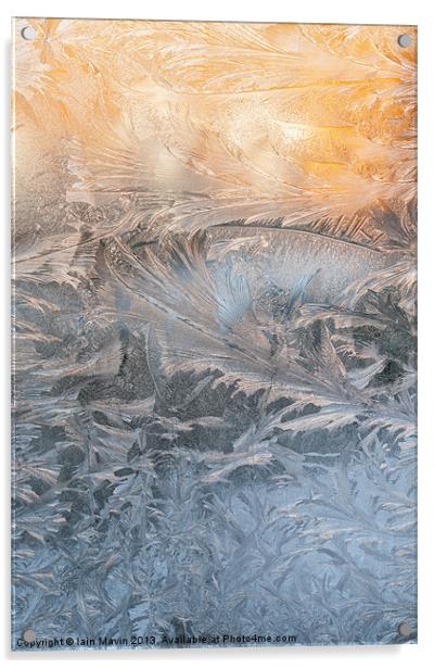 Frost on a window Acrylic by Iain Mavin