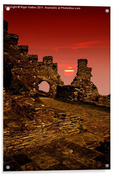 Sun Set Castle Acrylic by Nigel Hatton