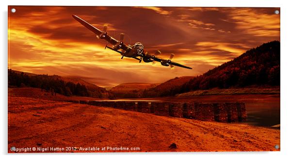 Lancaster Over Ouzelden Acrylic by Nigel Hatton