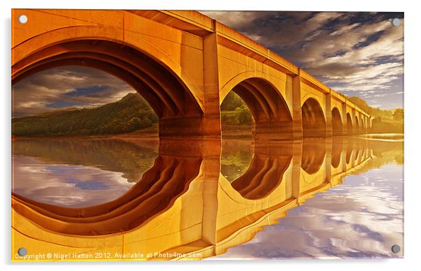 The Golden Viaduct Acrylic by Nigel Hatton
