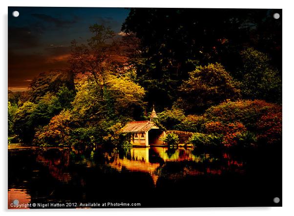 Boat House Acrylic by Nigel Hatton