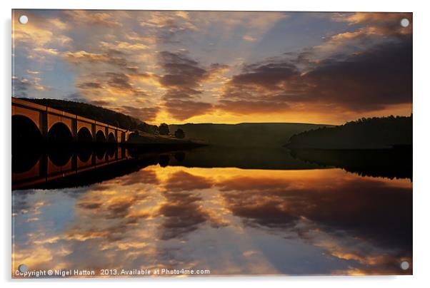 Sunrise Over Bamford Edge Acrylic by Nigel Hatton