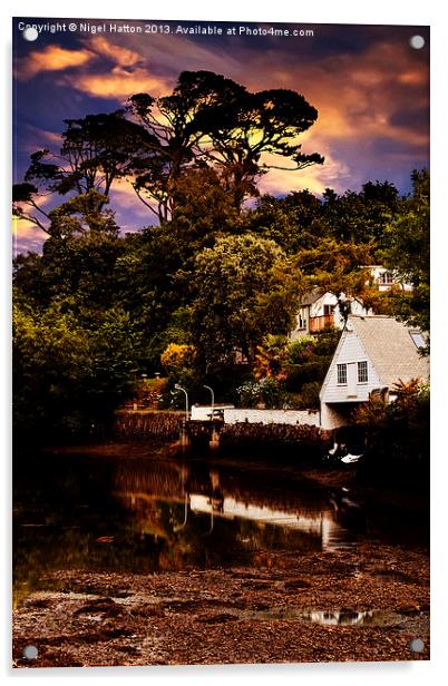 Boat House Acrylic by Nigel Hatton