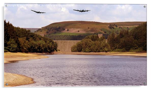 Two Over Howden Dam Acrylic by Nigel Hatton