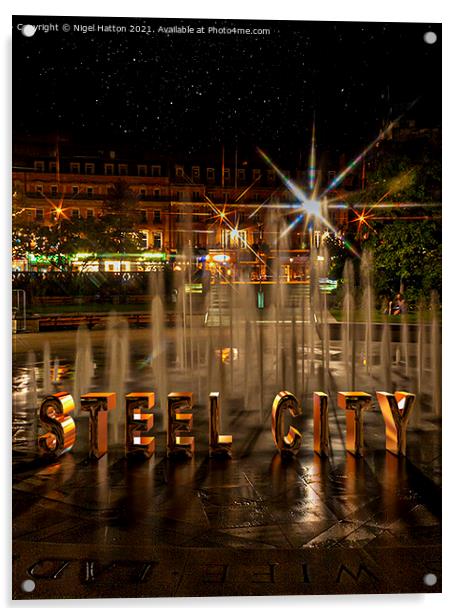 Steel City Acrylic by Nigel Hatton