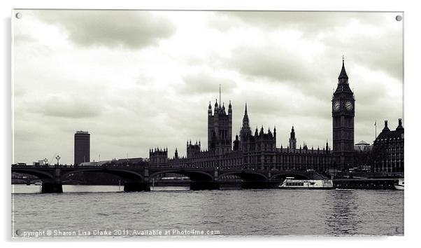 Parliament from the Thames Acrylic by Sharon Lisa Clarke